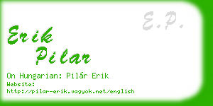 erik pilar business card